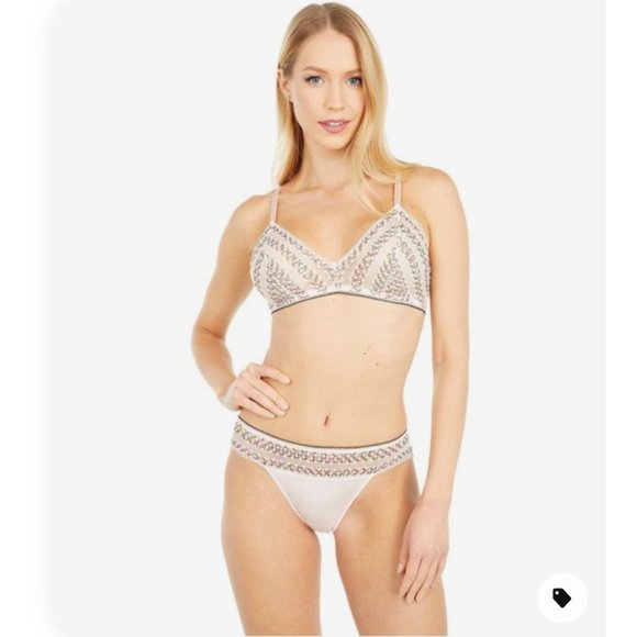 CALVIN KLEIN Stripped Lace Bralette - Picture 6 of 6